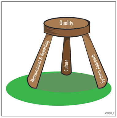 Figure 2. The Three-Legged Stool of Quality Care