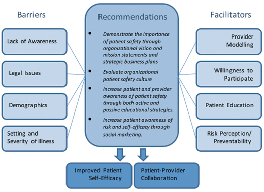 Figure 1. Proposed framework for patient engagement in patient safety